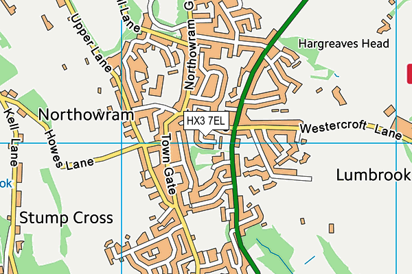 HX3 7EL map - OS VectorMap District (Ordnance Survey) HX3 7EL map - OS VectorMap District (Ordnance Survey)