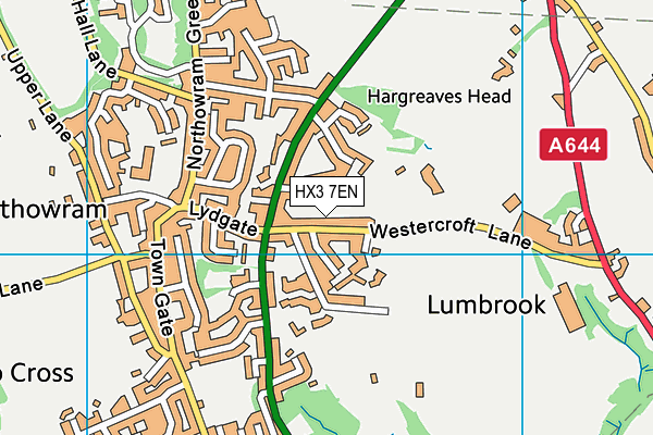 HX3 7EN map - OS VectorMap District (Ordnance Survey) HX3 7EN map - OS VectorMap District (Ordnance Survey)
