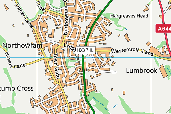 HX3 7HL map - OS VectorMap District (Ordnance Survey) HX3 7HL map - OS VectorMap District (Ordnance Survey)