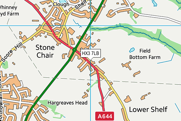 HX3 7LB map - OS VectorMap District (Ordnance Survey) HX3 7LB map - OS VectorMap District (Ordnance Survey)