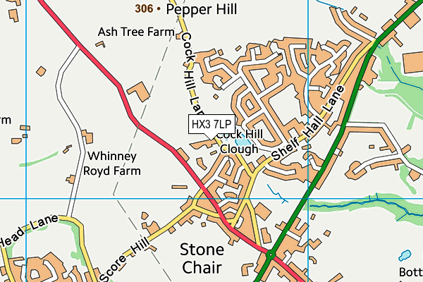 HX3 7LP map - OS VectorMap District (Ordnance Survey) HX3 7LP map - OS VectorMap District (Ordnance Survey)