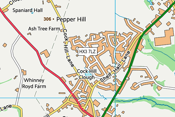 HX3 7LZ map - OS VectorMap District (Ordnance Survey) HX3 7LZ map - OS VectorMap District (Ordnance Survey)