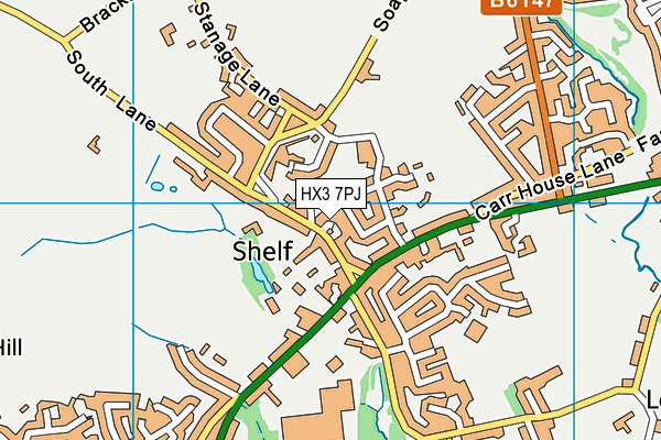 HX3 7PJ map - OS VectorMap District (Ordnance Survey) HX3 7PJ map - OS VectorMap District (Ordnance Survey)