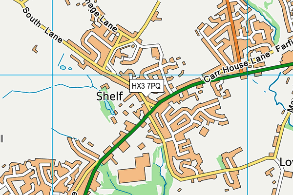 HX3 7PQ map - OS VectorMap District (Ordnance Survey) HX3 7PQ map - OS VectorMap District (Ordnance Survey)