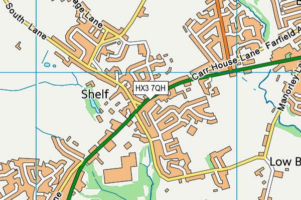 HX3 7QH map - OS VectorMap District (Ordnance Survey) HX3 7QH map - OS VectorMap District (Ordnance Survey)