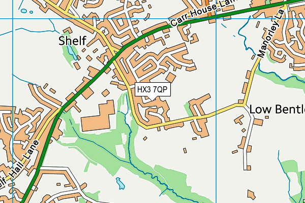 HX3 7QP map - OS VectorMap District (Ordnance Survey) HX3 7QP map - OS VectorMap District (Ordnance Survey)