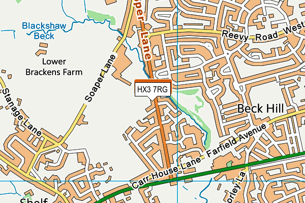 HX3 7RG map - OS VectorMap District (Ordnance Survey) HX3 7RG map - OS VectorMap District (Ordnance Survey)
