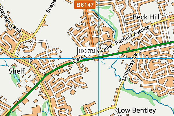 HX3 7RJ map - OS VectorMap District (Ordnance Survey) HX3 7RJ map - OS VectorMap District (Ordnance Survey)