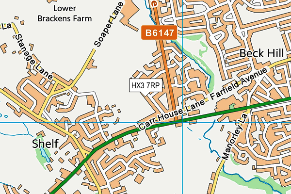 HX3 7RP map - OS VectorMap District (Ordnance Survey) HX3 7RP map - OS VectorMap District (Ordnance Survey)