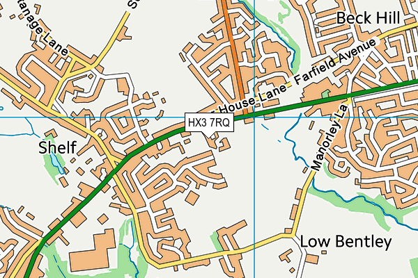 HX3 7RQ map - OS VectorMap District (Ordnance Survey) HX3 7RQ map - OS VectorMap District (Ordnance Survey)