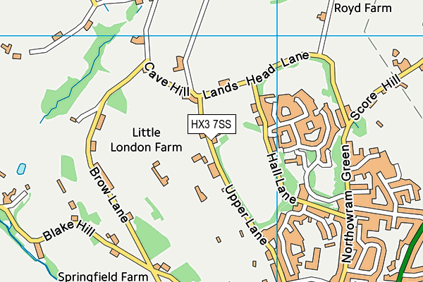 HX3 7SS map - OS VectorMap District (Ordnance Survey) HX3 7SS map - OS VectorMap District (Ordnance Survey)