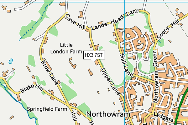 HX3 7ST map - OS VectorMap District (Ordnance Survey) HX3 7ST map - OS VectorMap District (Ordnance Survey)
