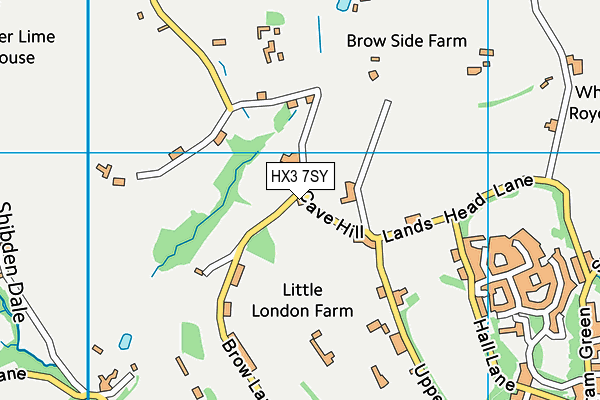 HX3 7SY map - OS VectorMap District (Ordnance Survey) HX3 7SY map - OS VectorMap District (Ordnance Survey)