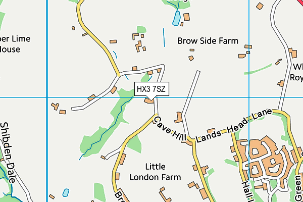 HX3 7SZ map - OS VectorMap District (Ordnance Survey) HX3 7SZ map - OS VectorMap District (Ordnance Survey)