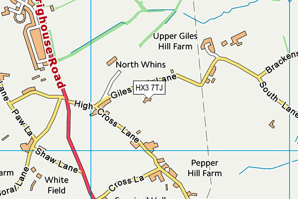 HX3 7TJ map - OS VectorMap District (Ordnance Survey) HX3 7TJ map - OS VectorMap District (Ordnance Survey)
