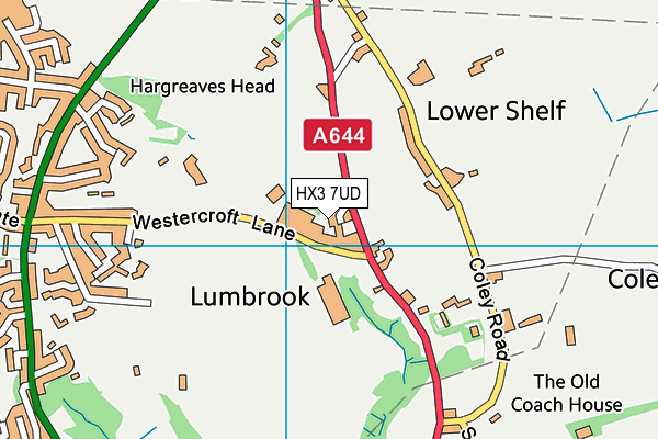 HX3 7UD map - OS VectorMap District (Ordnance Survey)