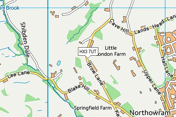 HX3 7UT map - OS VectorMap District (Ordnance Survey) HX3 7UT map - OS VectorMap District (Ordnance Survey)