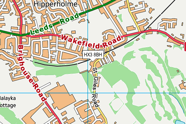 HX3 8BH map - OS VectorMap District (Ordnance Survey) HX3 8BH map - OS VectorMap District (Ordnance Survey)