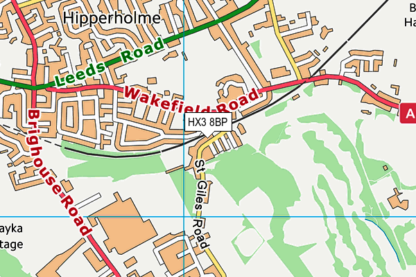 HX3 8BP map - OS VectorMap District (Ordnance Survey)