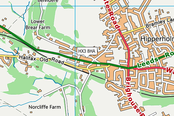 HX3 8HA map - OS VectorMap District (Ordnance Survey) HX3 8HA map - OS VectorMap District (Ordnance Survey)