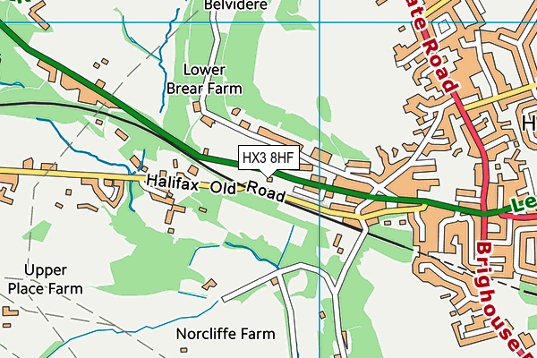 HX3 8HF map - OS VectorMap District (Ordnance Survey) HX3 8HF map - OS VectorMap District (Ordnance Survey)