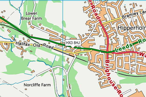 HX3 8HJ map - OS VectorMap District (Ordnance Survey) HX3 8HJ map - OS VectorMap District (Ordnance Survey)