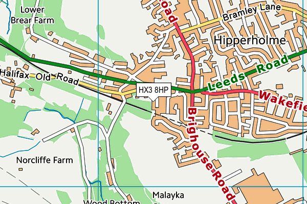 HX3 8HP map - OS VectorMap District (Ordnance Survey) HX3 8HP map - OS VectorMap District (Ordnance Survey)