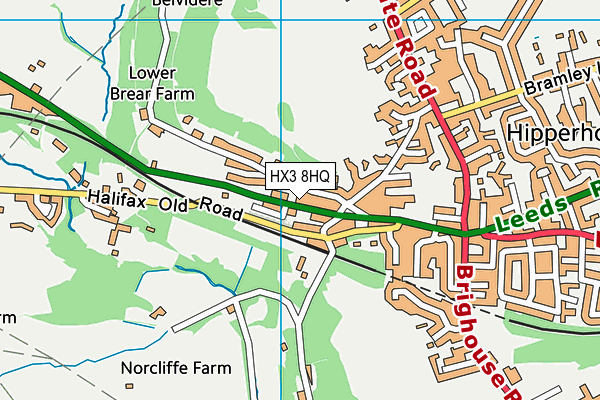 HX3 8HQ map - OS VectorMap District (Ordnance Survey) HX3 8HQ map - OS VectorMap District (Ordnance Survey)