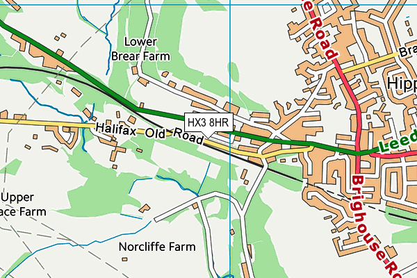 HX3 8HR map - OS VectorMap District (Ordnance Survey) HX3 8HR map - OS VectorMap District (Ordnance Survey)