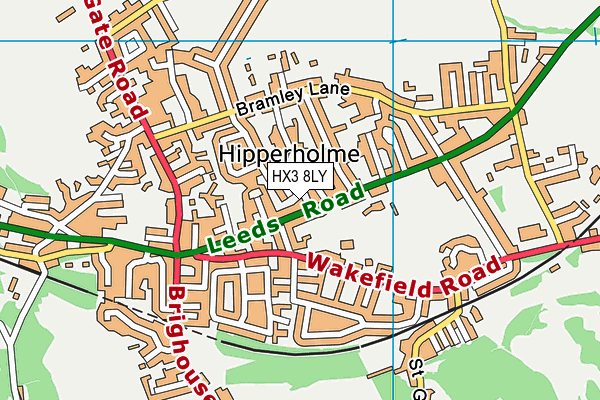 HX3 8LY map - OS VectorMap District (Ordnance Survey) HX3 8LY map - OS VectorMap District (Ordnance Survey)