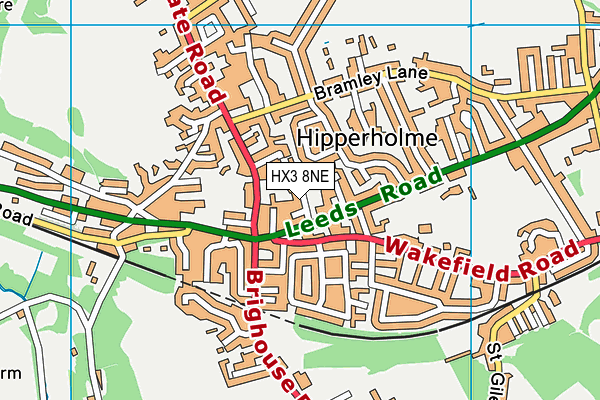 HX3 8NE map - OS VectorMap District (Ordnance Survey) HX3 8NE map - OS VectorMap District (Ordnance Survey)