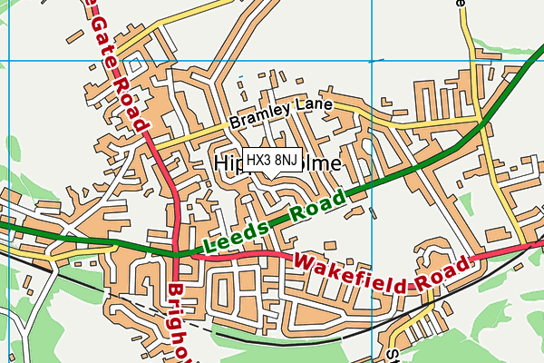 HX3 8NJ map - OS VectorMap District (Ordnance Survey) HX3 8NJ map - OS VectorMap District (Ordnance Survey)