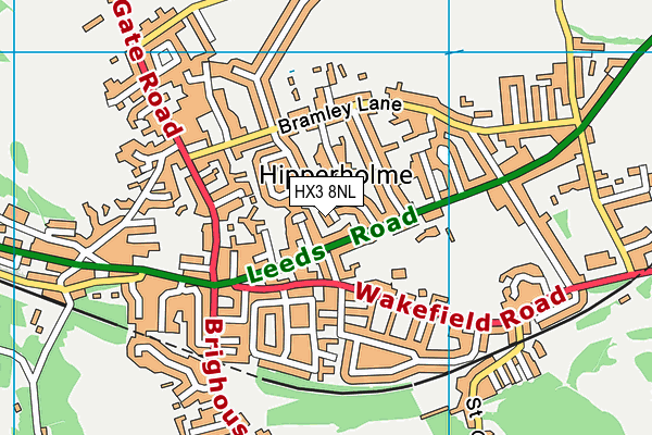 HX3 8NL map - OS VectorMap District (Ordnance Survey) HX3 8NL map - OS VectorMap District (Ordnance Survey)