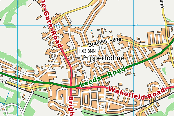 HX3 8NN map - OS VectorMap District (Ordnance Survey) HX3 8NN map - OS VectorMap District (Ordnance Survey)