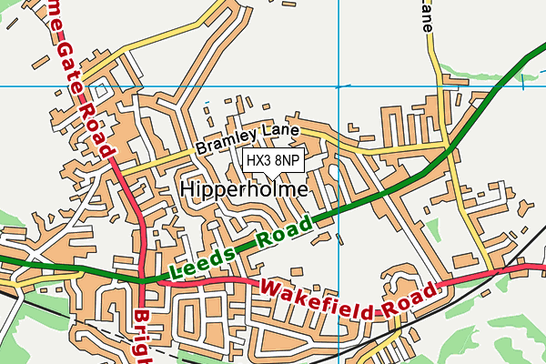 HX3 8NP map - OS VectorMap District (Ordnance Survey) HX3 8NP map - OS VectorMap District (Ordnance Survey)