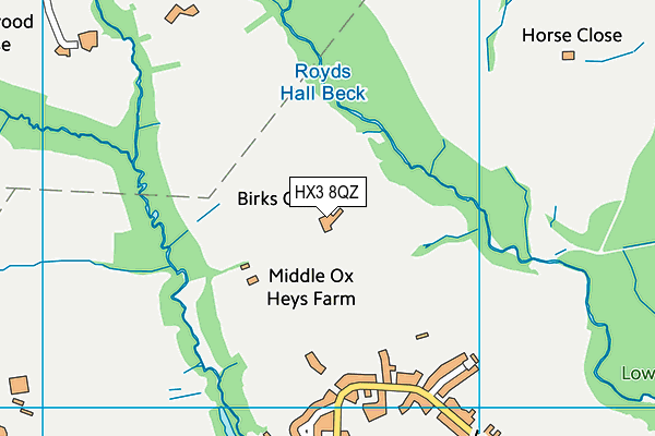 HX3 8QZ map - OS VectorMap District (Ordnance Survey) HX3 8QZ map - OS VectorMap District (Ordnance Survey)