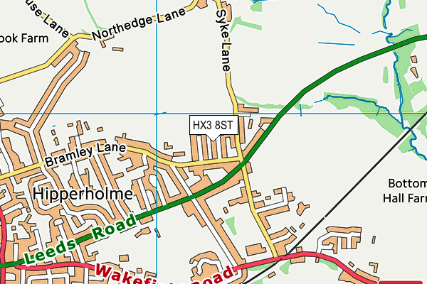 HX3 8ST map - OS VectorMap District (Ordnance Survey) HX3 8ST map - OS VectorMap District (Ordnance Survey)