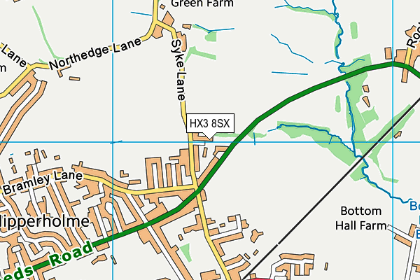 HX3 8SX map - OS VectorMap District (Ordnance Survey) HX3 8SX map - OS VectorMap District (Ordnance Survey)