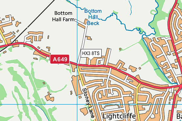 HX3 8TS map - OS VectorMap District (Ordnance Survey) HX3 8TS map - OS VectorMap District (Ordnance Survey)
