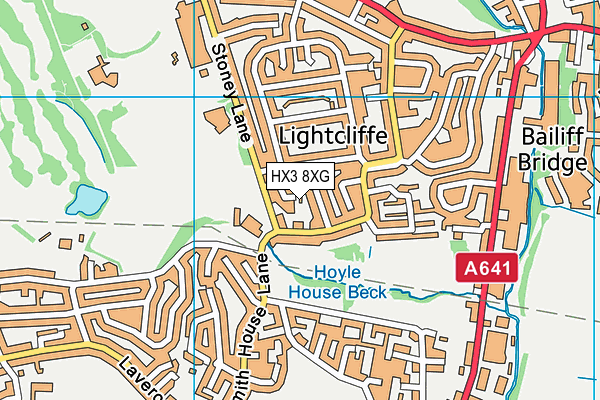 HX3 8XG map - OS VectorMap District (Ordnance Survey) HX3 8XG map - OS VectorMap District (Ordnance Survey)