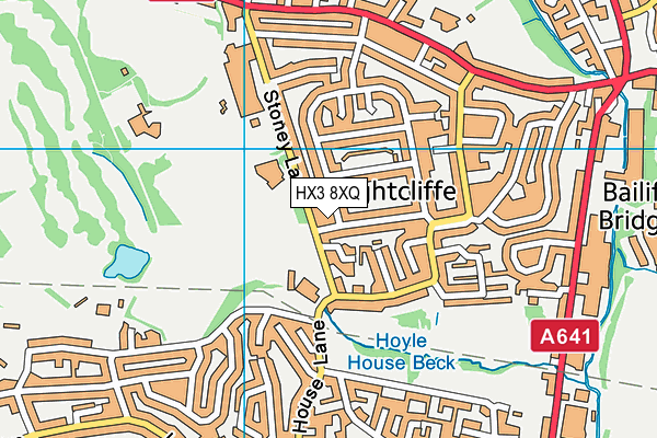 HX3 8XQ map - OS VectorMap District (Ordnance Survey) HX3 8XQ map - OS VectorMap District (Ordnance Survey)
