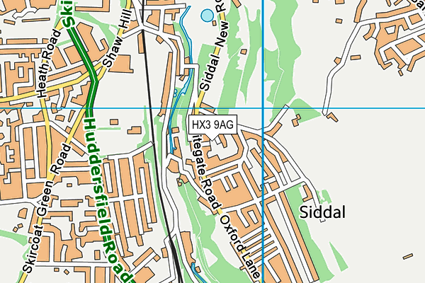 HX3 9AG map - OS VectorMap District (Ordnance Survey) HX3 9AG map - OS VectorMap District (Ordnance Survey)