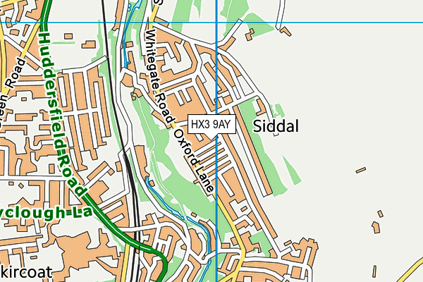 HX3 9AY map - OS VectorMap District (Ordnance Survey) HX3 9AY map - OS VectorMap District (Ordnance Survey)