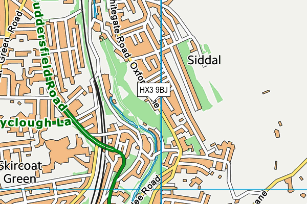 HX3 9BJ map - OS VectorMap District (Ordnance Survey) HX3 9BJ map - OS VectorMap District (Ordnance Survey)