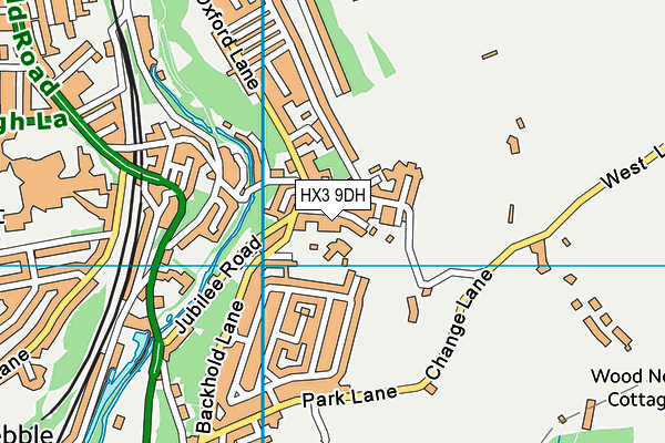 HX3 9DH map - OS VectorMap District (Ordnance Survey) HX3 9DH map - OS VectorMap District (Ordnance Survey)