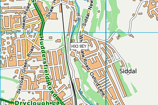 HX3 9EY map - OS VectorMap District (Ordnance Survey) HX3 9EY map - OS VectorMap District (Ordnance Survey)