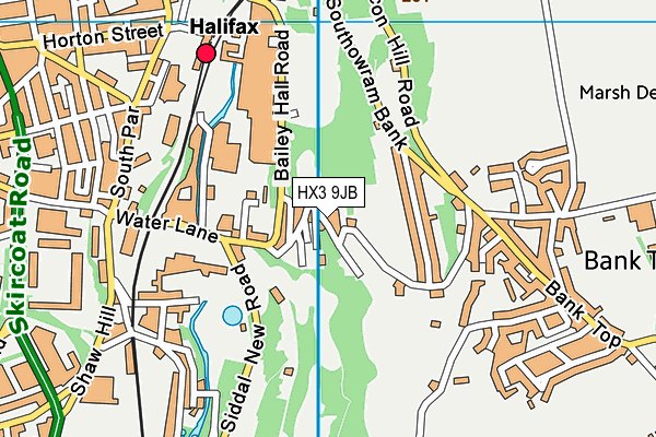 HX3 9JB map - OS VectorMap District (Ordnance Survey) HX3 9JB map - OS VectorMap District (Ordnance Survey)