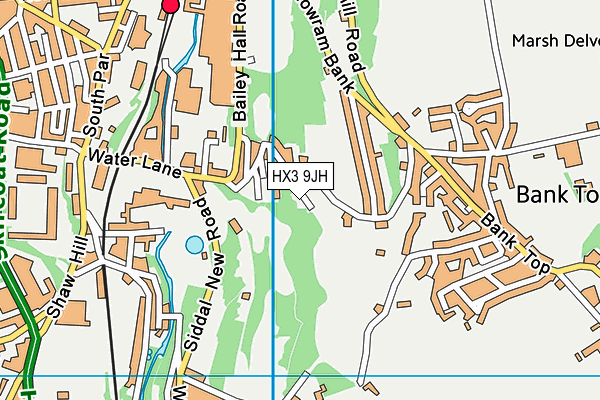 HX3 9JH map - OS VectorMap District (Ordnance Survey) HX3 9JH map - OS VectorMap District (Ordnance Survey)