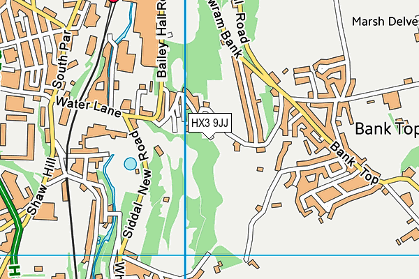 HX3 9JJ map - OS VectorMap District (Ordnance Survey) HX3 9JJ map - OS VectorMap District (Ordnance Survey)