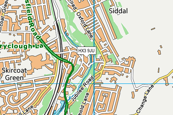 HX3 9JU map - OS VectorMap District (Ordnance Survey) HX3 9JU map - OS VectorMap District (Ordnance Survey)